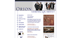 Desktop Screenshot of orionquartet.com